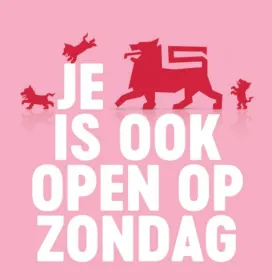 Open op zondag tot 13u